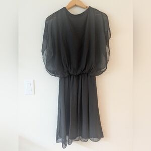 Baci Italian silk black dress size small